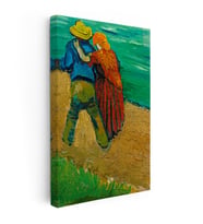 Kanvas Tablo Vincent van Gogh Kucaklaşan Çift Deniz Kenarı Ressam Tablosu Ev Ofis Dekoru