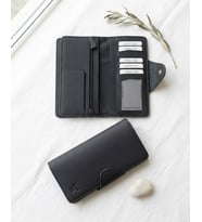 %100 Hakiki Deri Uzun Boy Trend Model Çok Gözlü Unisex Cüzdan