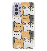 Kılıfland Samsung Galaxy A32 Kılıf Silikon Resimli Kapak Pretty Cats Stok 1179