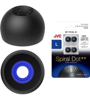 EP-FX10 Spiral Dot Kulaklık Seti (4) Kulak Ucu Seti, Küçükten Büyüğe Kadar Boyutlar, Birçok Modeline Uyar (Büyük) Siyah