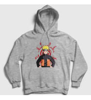 Presmono Unisex Gri Fuinjutsu Anime Naruto Kapüşonlu Sweatshirt 132093tt (Gri)