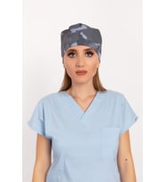 Kamuflaj 2.Desen Doktor Hemşire Hastane Medikal Cerrahi Bone (Gri)