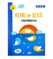3-4 Yaş Renk ve Şekil Etkinliklerim Kitabı Erdem Yayınları