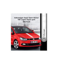 Volkswagen İçin Uyumlu Aksesuar Oto Kaput Şerit Sticker Beyaz