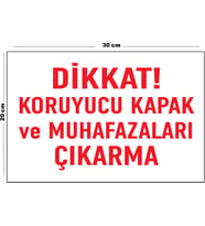 Metal Dikkat Koruyucu Kapakları Ve Muhafazaları Çıkarma 20cm x 30cm A4 Büyüklüğünde Uyarı Levhası