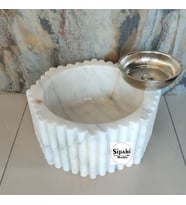 Muğla Beyaz Fitilli Yuvarlak Kurna