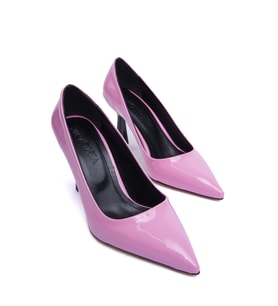 Vest Pembe Rugan (8cm) Topuk  Boyu Günlük Kullanım Stiletto