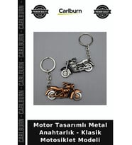 Özel Üretim Hediye Aksesuar Koleksiyon Motor Tasarımlı Metal Anahtarlık - Klasik Motosiklet Modeli