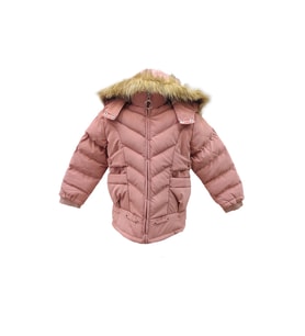 Life For Moda Kız Çocuk İçi Peluş Astarlı Çıkarılabilir Kapüşonlu Su Geçirmez Mont Kaban 3020 (Pudra)