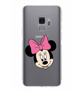 Samsung Galaxy S9  Kamera Korumalı Kapak Minnie Mouse Tasarımlı  Şeffaf  Kılıf