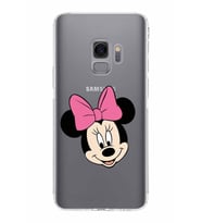 Samsung Galaxy S9  Kamera Korumalı Kapak Minnie Mouse Tasarımlı  Şeffaf  Kılıf