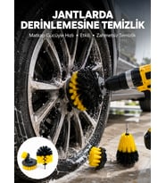 Derinlemesine Temizlik İçin Dayanıklı Kıllı Matkap Fırçası Başlığı