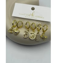 Vip 6'lı Gold Küpe - 25-vip184