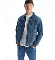 LCW Jeans İndigo Standart Kalıp Erkek Jean Ceket