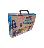 Saplı Klasör Erkek Figürlü 1 Adet Kulplu Klasör 32x24x7 cm Okul Öğrenci Klasörü Saplı Çanta Saplı Dosya 
