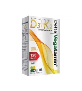 Delta Vegatamin D3+K2 120 Sprey