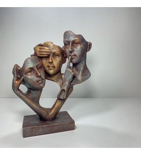 "Anlamlı ve Şık: Üçlü Görmedim Duymadım Bilmiyorum Mask Biblo – Dekoratif Hediye Seçeneği"