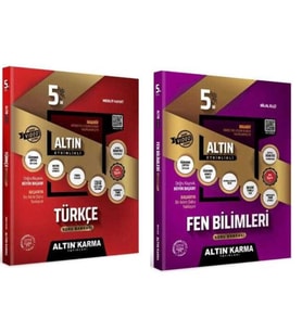 Altın Karma Yayınları 5. Sınıf Türkçe + Fen Bilimleri Altın Etkinlikli Kazanım Soru Bankası
