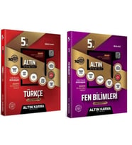 Altın Karma Yayınları 5. Sınıf Türkçe + Fen Bilimleri Altın Etkinlikli Kazanım Soru Bankası