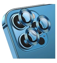 Iphone 14 Pro Max Kamera Koruyucu Lens Mercek Metal Çerçeveli 3lü Set Mavi Blue