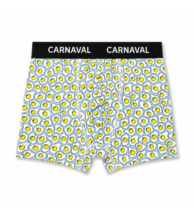 CARNAVAL Yumurta Desenli Premium Pamuklu Erkek Boxer - Açık Mavi Renkli
