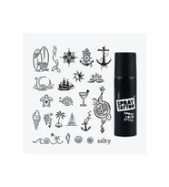 Sea Vibes City Pack Spray Tattoo Geçici Dövme Seti 23 Desen 1 Siyah Sprey