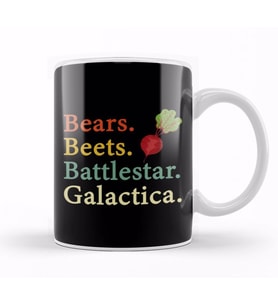 Bears Beets Battlestar Galactica The Office jim Halpert Kupa Bardak Porselen