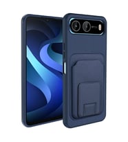 Lexroo İnfinix Hot 60i 5G Kılıf Kartlıklı TPU Bikart Kılıf - Lacivert