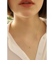 14 Ayar Altın İnce Aynalı Zincir Dorika Toplu Kolye (Sarı)