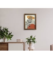 BK Home Doğal Masif Ahşap Çerçeveli Tablo 45x65cm-50