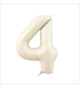 4 Yaş Rakam Krem Folyo Balon - 76 cm