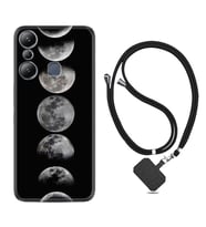 Infınix Hot 20i Kılıf Resimli Boyun Askılı İpli Desenli Silikon Great Moons 1354
