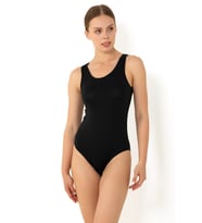 Çıtçıtlı Body Siyah Kalın Askılı