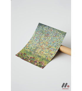 Gustav Klimt Çiçek Bahçesi, Çerçevesiz Yüksek Kalite Duvar Afişi - Sanatsever Hediyesi