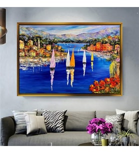 Altın Çerçeveli dekoratif tablo a2117 (Gold)