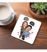 Kişiye Özel Sen Benim Hayatımsın Karikatürlü Bardak Altlığı