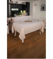 Roma Lüx Jakar Kumaş Bej Masa Örtüsü Dikdörtgen 160x220 Cm - 1046 (Standart)