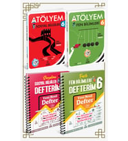 Arı Yayıncılık ARI YAYINLARI 6. SINIF SOSYAL BİLGİLER VE FEN BİLİMLERİ ATÖLYEM VE DEFTER SETİ (Çok Renkli)