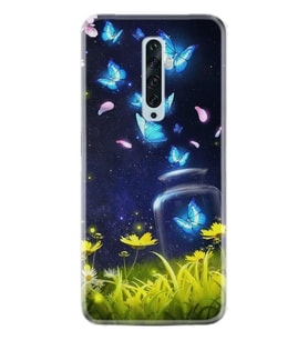 Oppo Reno 2Z 4 Lite 4 Pro 5 6 7 A31 Kılıf Desemli Silikon Neon Butterflys 1309