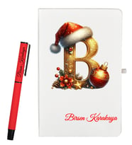 Yeni Yıl Hediyesi Kişiye Özel Defter ve Roller Kalem Seti