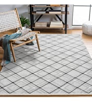 Gri Halı Modern Stil Geometrik Desenli Toz Vermez Salon Ve Koridor Halısı İskandinav