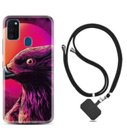Samsung M21 M22 M23 M30 M31S M32 Kılıf Boyun Askılı Silikon Red Eagle 1752