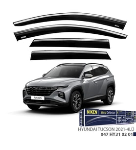 Hyundai Tucson Uyumlu -2021 Kromlu Cam Rüzgarlığı 4'Lü Parça