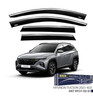 Hyundai Tucson Uyumlu -2021 Kromlu Cam Rüzgarlığı 4'Lü Parça (Karışık)