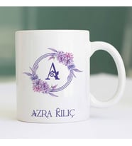 Kişiye İsme Özel Seramik Kahve Kupası (Beyaz)