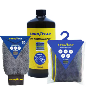 Goodyear Oto Şampuan Mikrofiber Bez Ve Yıkama Eldiven Seti