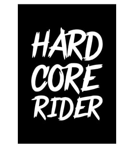Hard Core Rider Sticker Cam Sticker Oto Sticker 14X18 Cm (Beyaz)