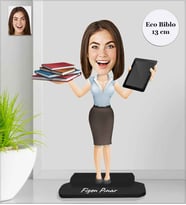 Kişiye Özel İş Kadını Ahşap Eco Biblo -8