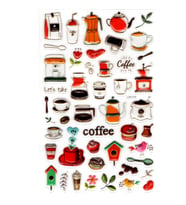 Sticker Kabartmalı Stiker Defter, Planlayıcı Etiket (lxk-019) - 22X14 cm - Çay Kahve