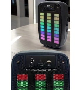 Mey İthalat® Bluetooth Hoparlör Rgb Işıklı Usb Sd Kart Girişli Taşınabilir